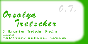 orsolya tretscher business card